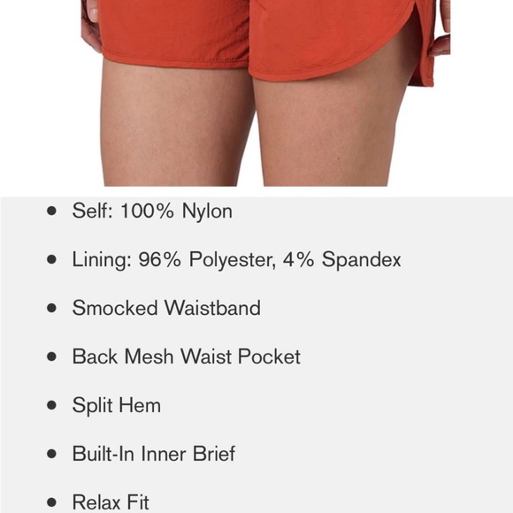 Deana women’s size L windbreaker, smocked, high waisted, shorts, built-in briefs - Picture 2 of 7